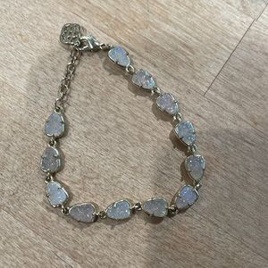 Kendra Scott Susanna gold link bracelet in iridescent druzy